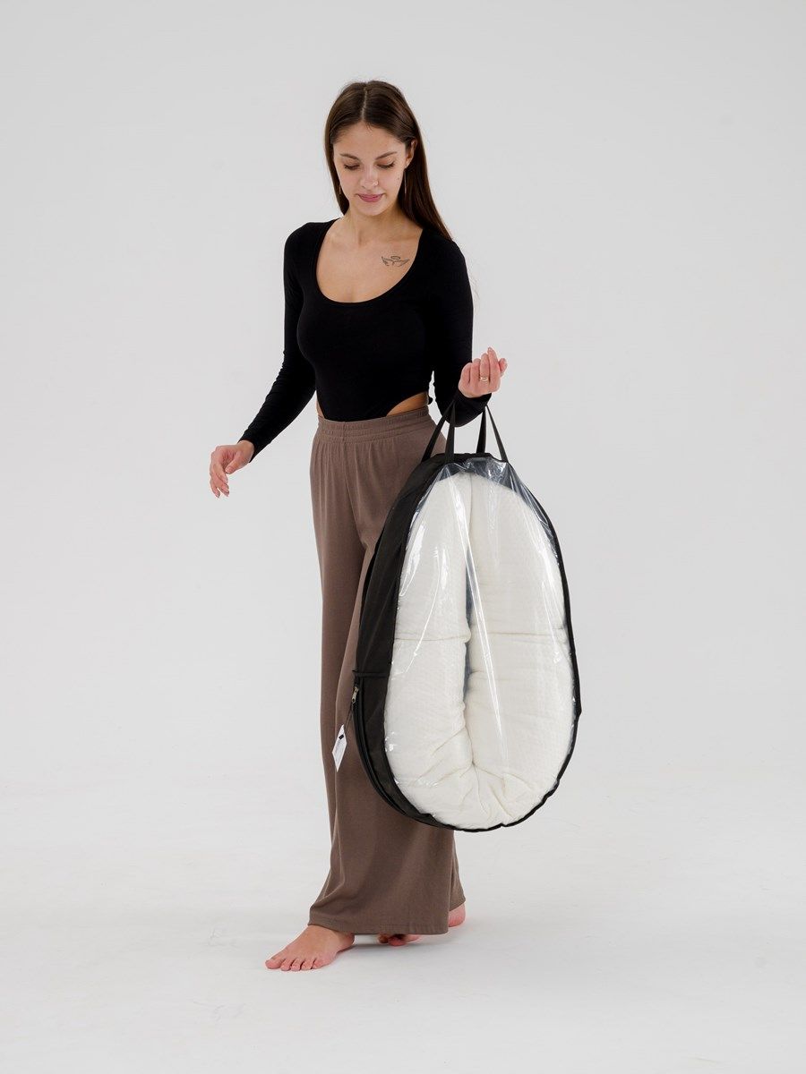 снимок Подушка для беременных в форме банана (бумеранга) 3 в 1 PandaHug 170х30 см, с завязками от магазина BIO-TEXTILES ОПТ