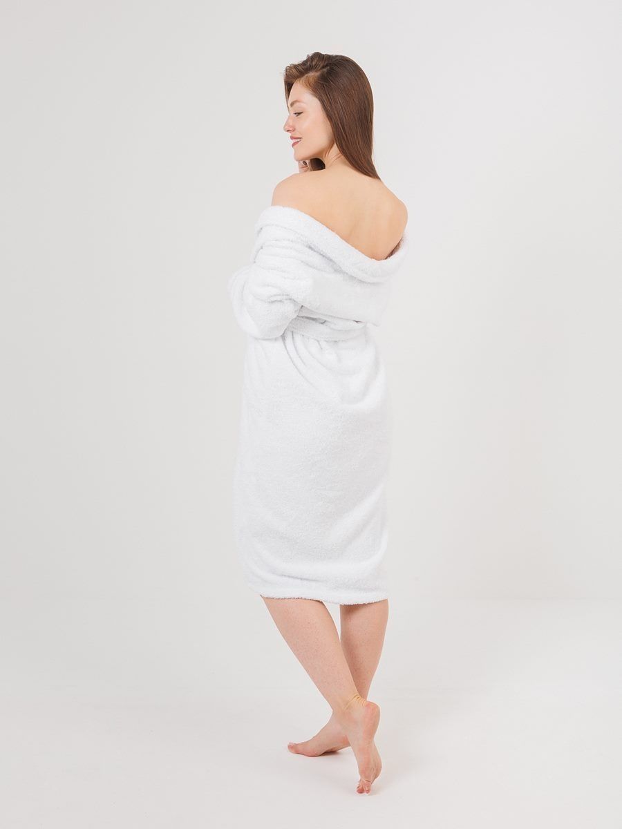 снимок Халат махровый женский белый от магазина BIO-TEXTILES ОПТ