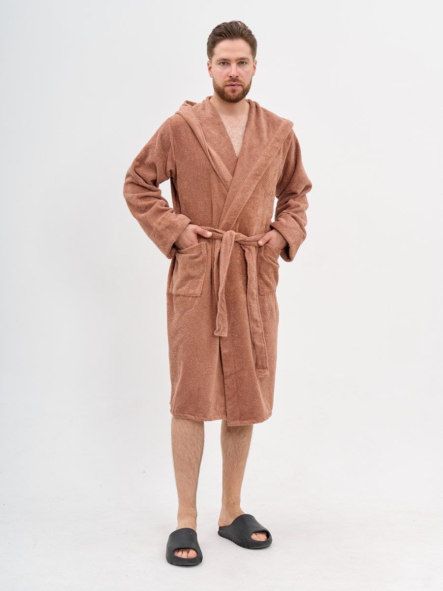 снимок Халат махровый с капюшоном, мокко от магазина BIO-TEXTILES ОПТ