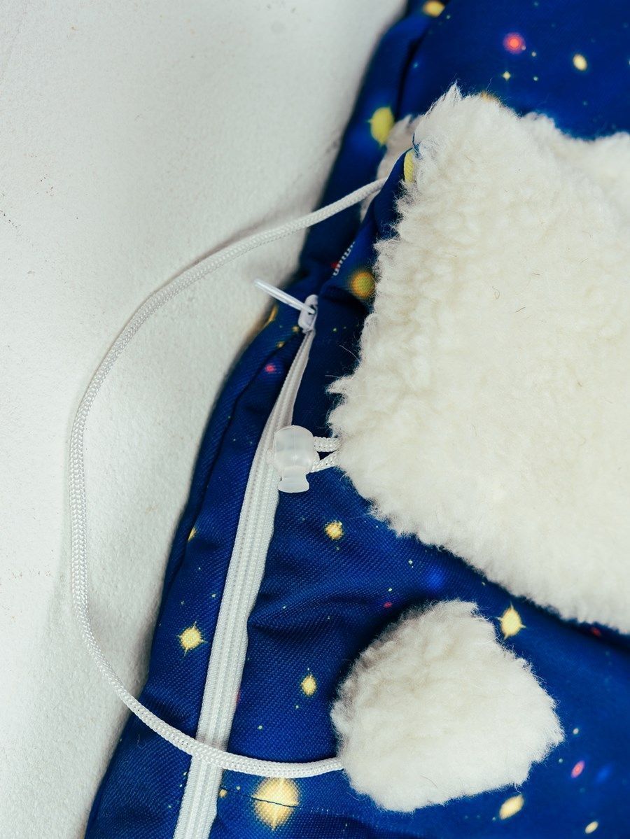 снимок Конверт детский меховой на выписку "Звезды" 82*42 (до 6 мес) от магазина BIO-TEXTILES ОПТ