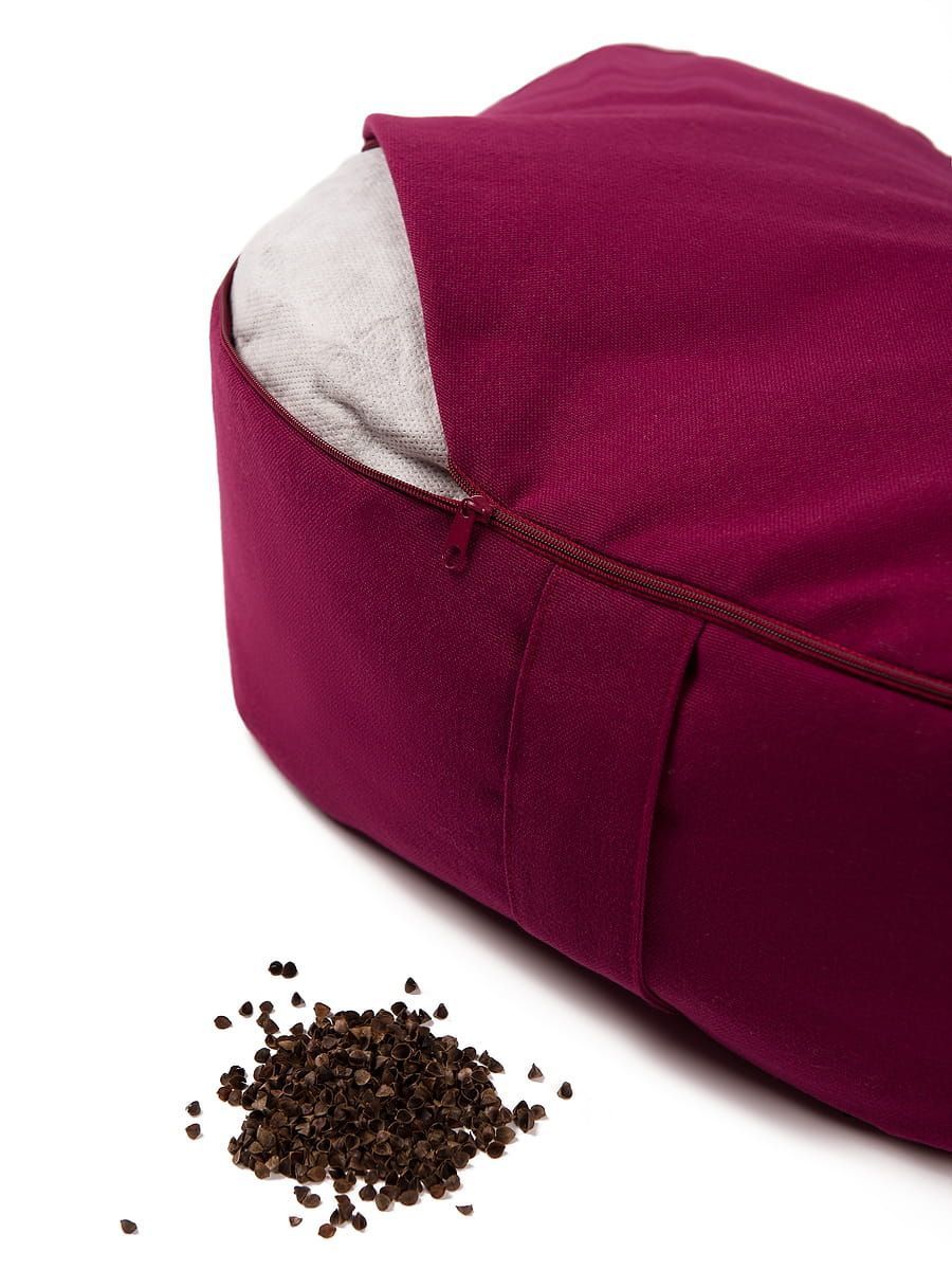 снимок Подушка трапеция для йоги "РЕЛАКС" (бордо) от магазина BIO-TEXTILES ОПТ