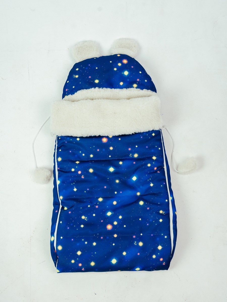 снимок Конверт детский меховой на выписку "Звезды" 82*42 (до 6 мес) от магазина BIO-TEXTILES ОПТ