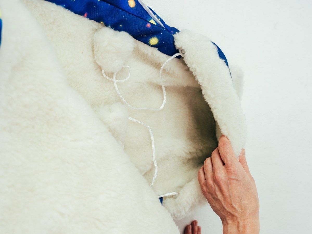 снимок Конверт детский меховой на выписку "Звезды" 82*42 (до 6 мес) от магазина BIO-TEXTILES ОПТ