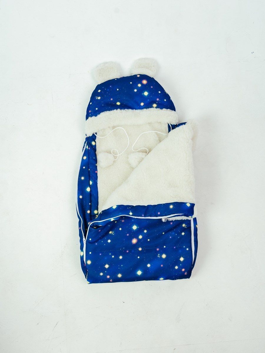 снимок Конверт детский меховой на выписку "Звезды" 82*42 (до 6 мес) от магазина BIO-TEXTILES ОПТ